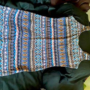 Mini tribal print dress